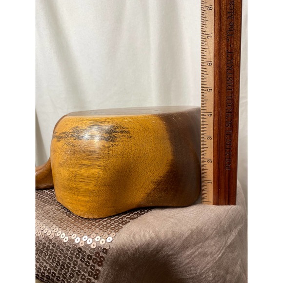 Vintage Set of Two (2) Hawaiian Large Monkeypod Wood Serving Snack Bowls - Picture 6 of 15